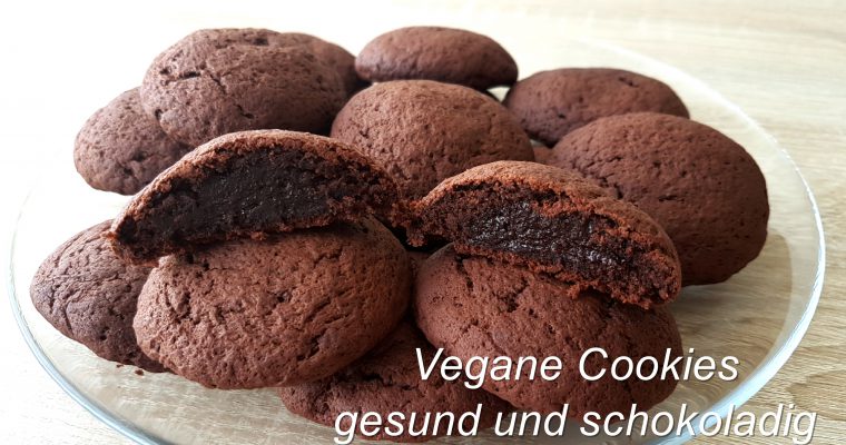 Gesunde vegane Schoko -Cookies
